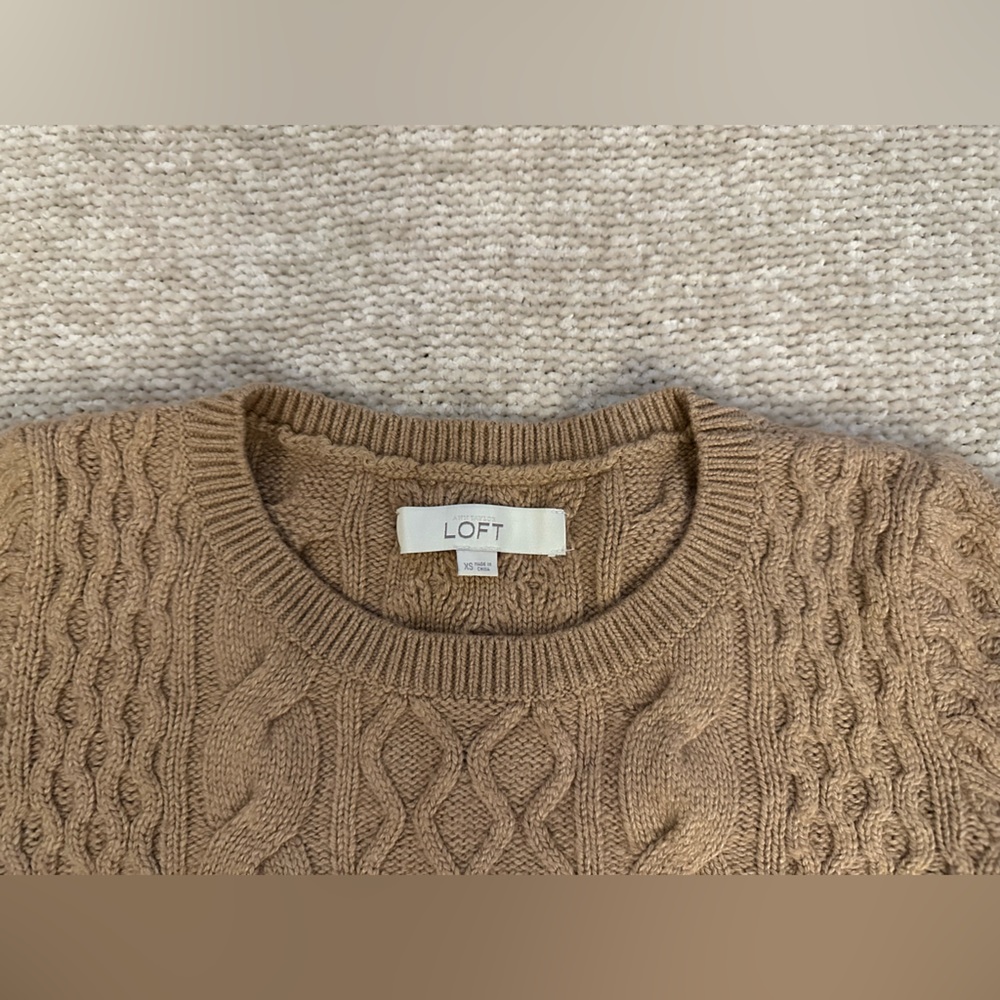 LOFT Cable Knit Sweater - Size XS - Picture 3 of 3